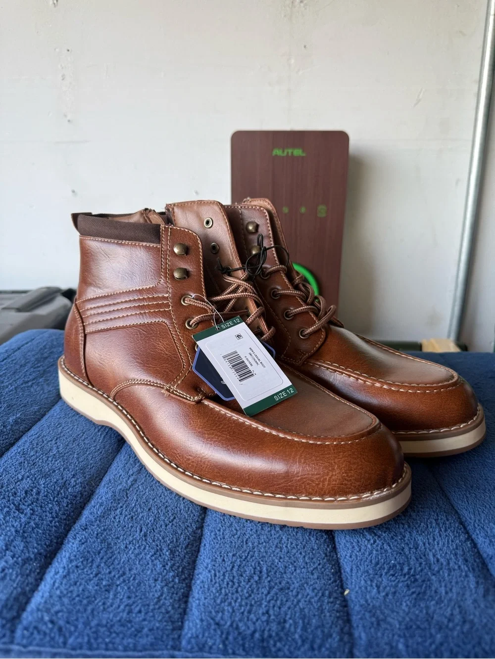 Steve Madden Men's Lace Up Casual Boots Variety Brown Size 12 High Top Shoes
